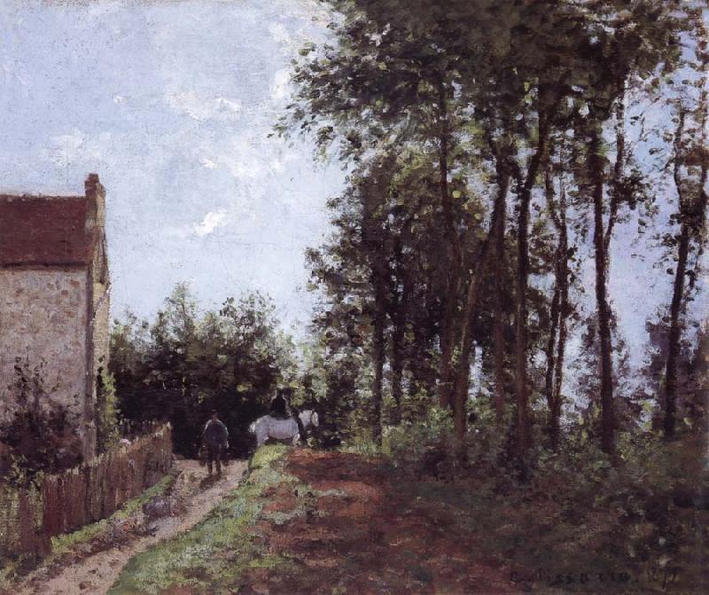 Camille Pissarro The Road near the farm La route pres de la ferme oil painting image